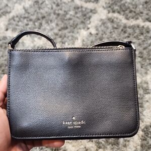 Kate Spade Black Leather Wristlet